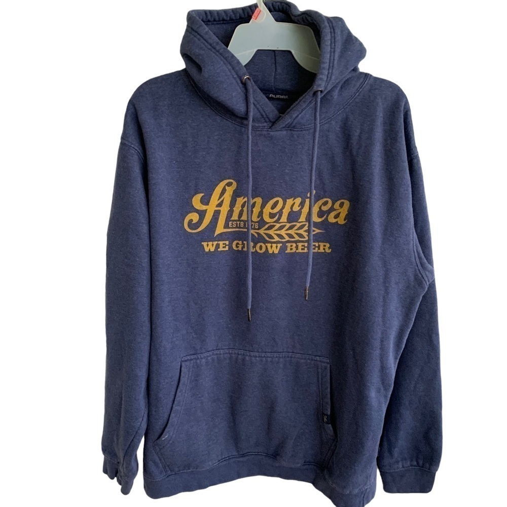 Rural Cloth America We Grow Beer Hoodie Sweatshirt Size XL